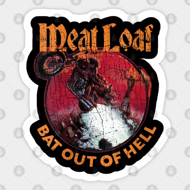 Vintage bat out of heal Sticker by 59KW